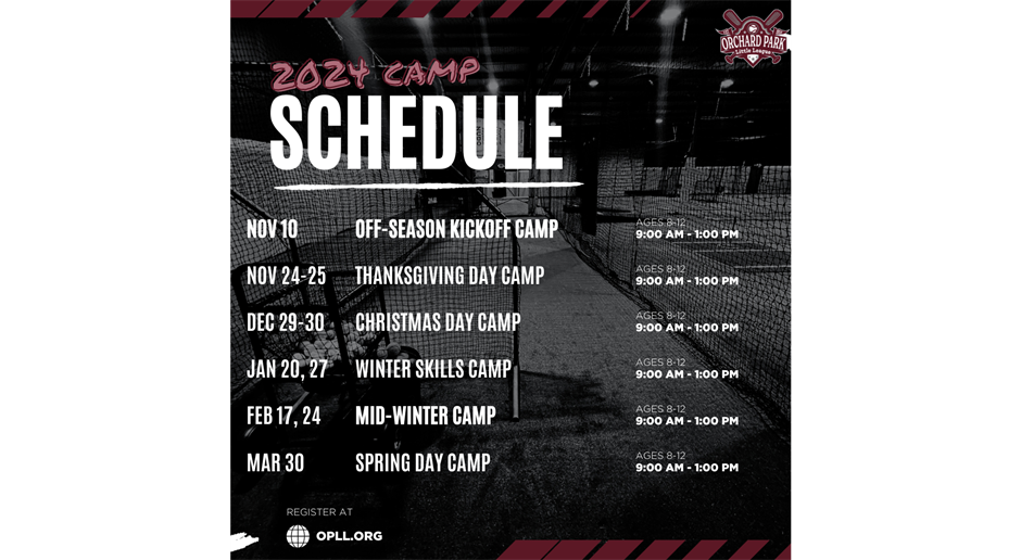 2023-24 Camp Schedule Is Here!